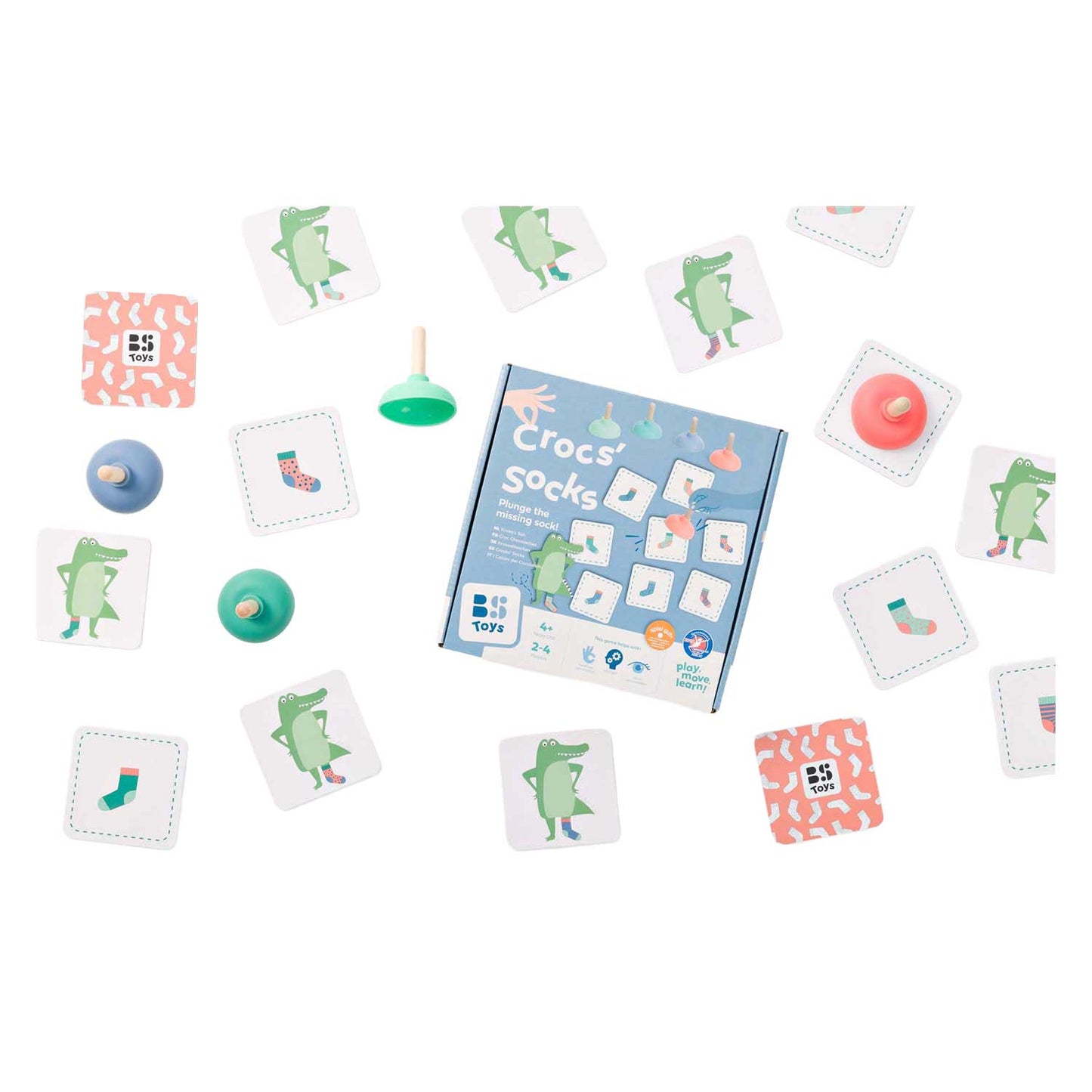 BS Toys kroko's sok memo - kinderspel