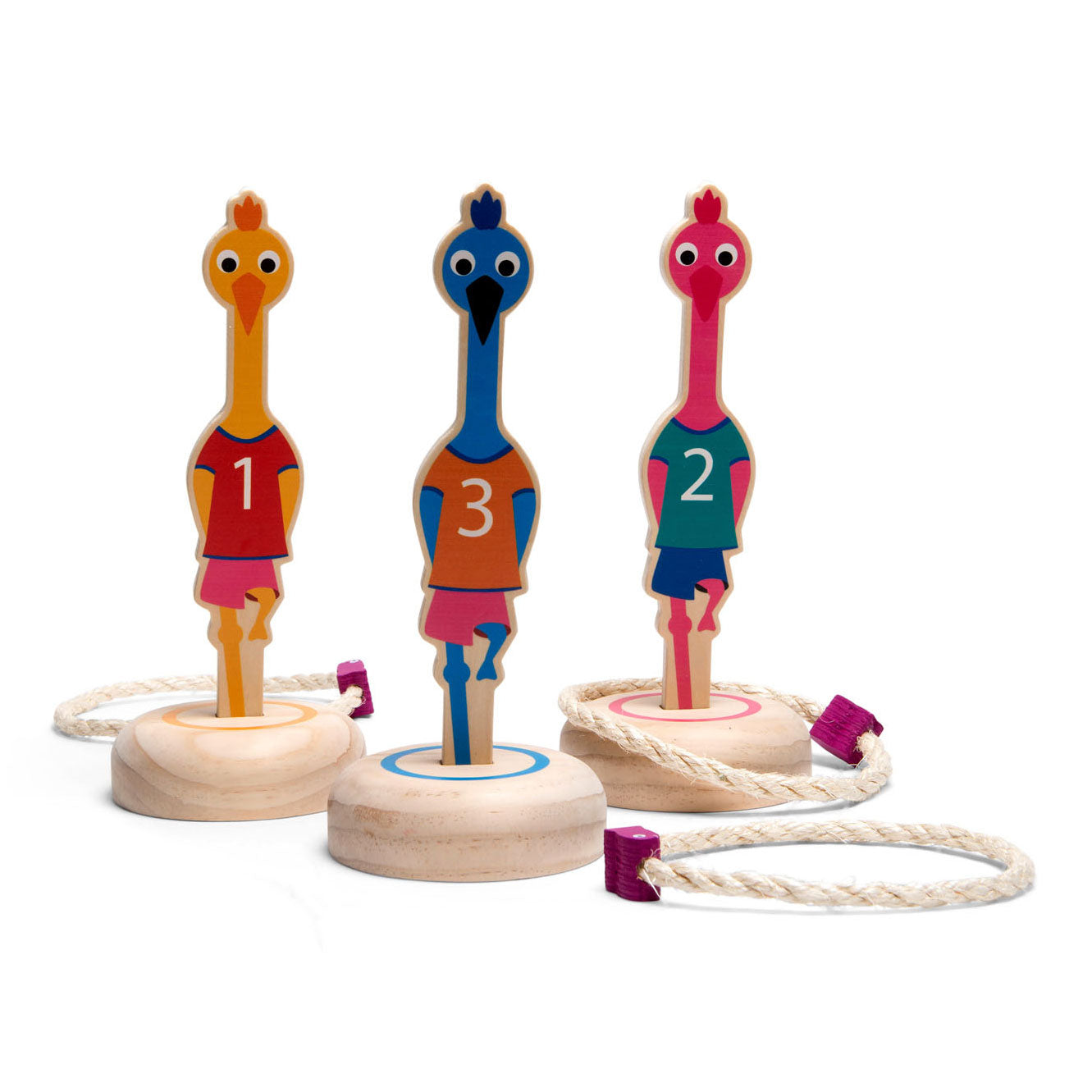 BS Toys ringwerpen vogels hout - werpspel