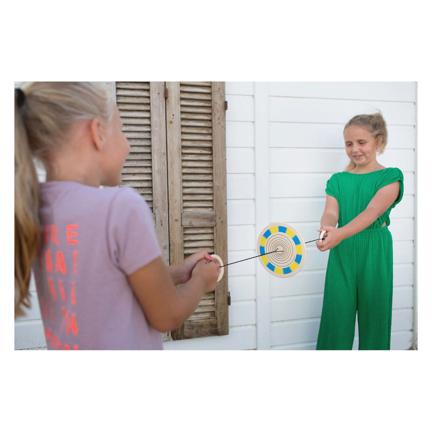 BS Toys kleurenspinner hout trekspel