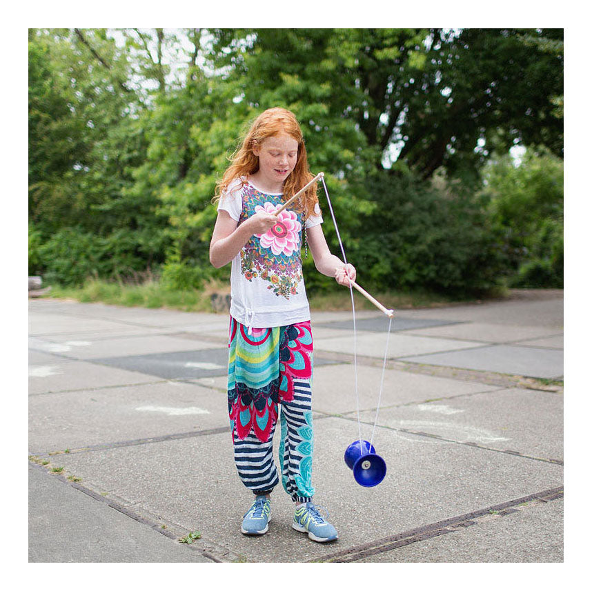 BS Toys diabolo met stokken blauw