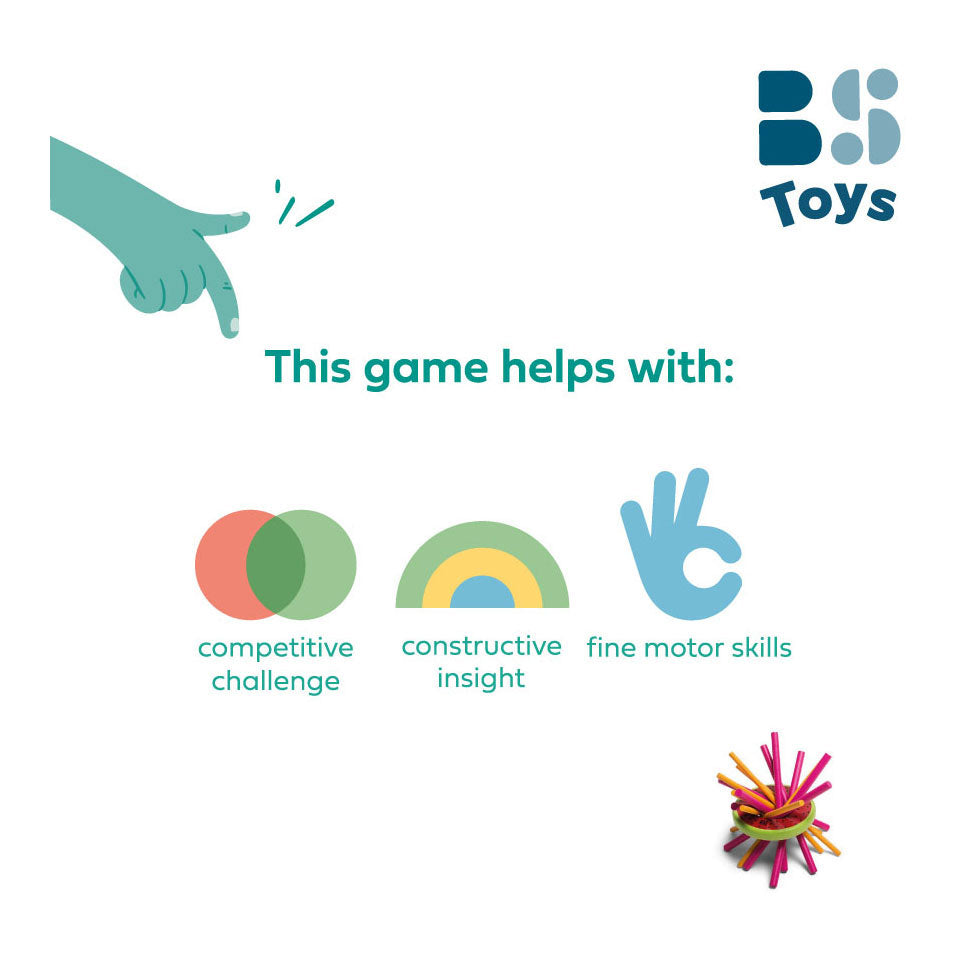 BS Toys mikado meloen houten spel, 31dlg.