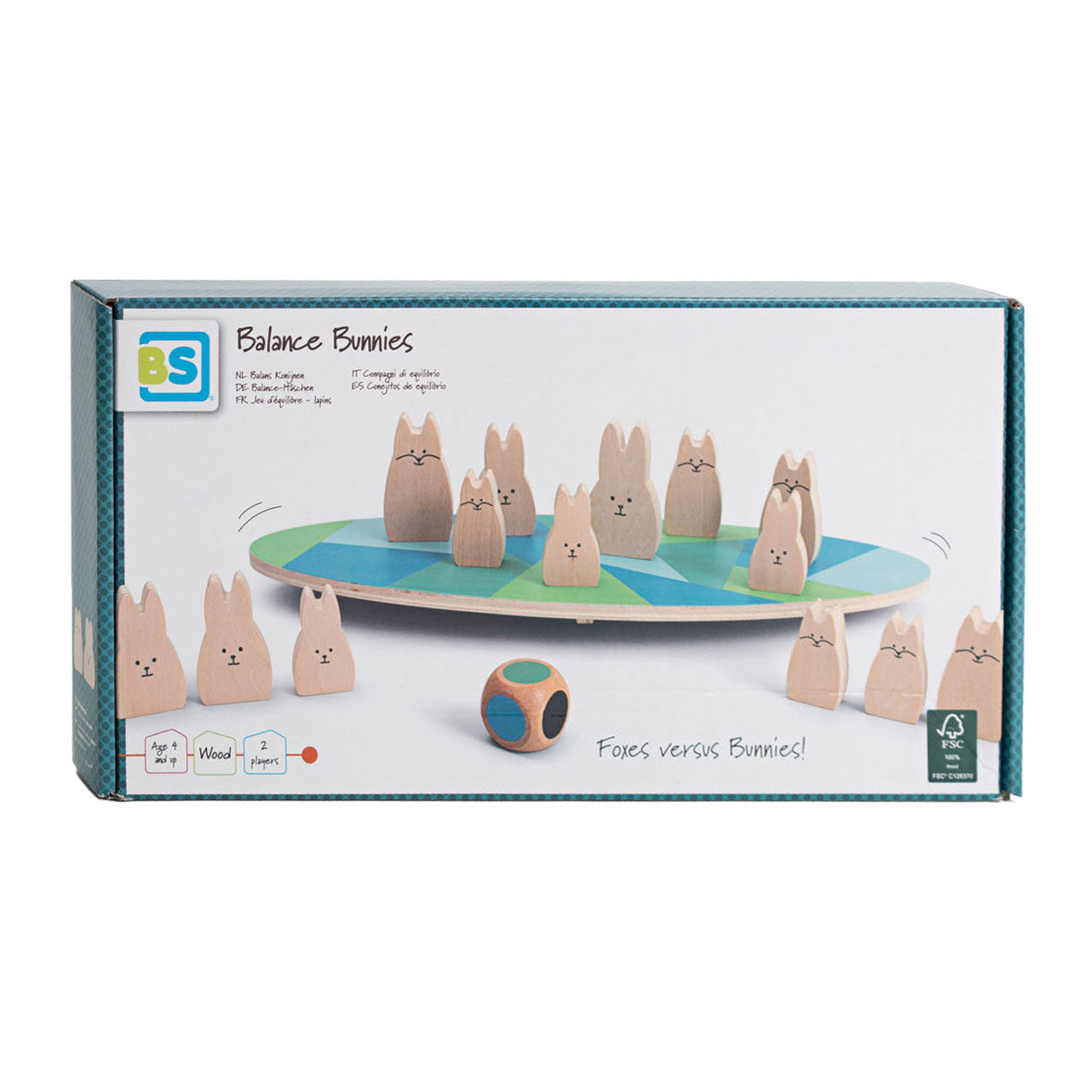 BS Toys houten balansspel konijnen