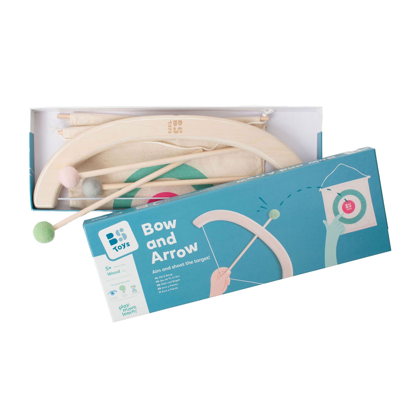 BS Toys pijl en boog set met doelwit, 4dlg.