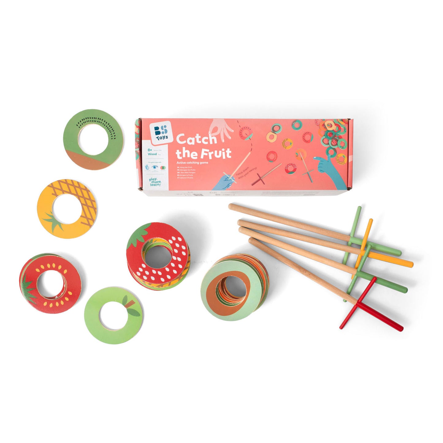 BS Toys vang het fruit vang- en werpspel, 31dlg.
