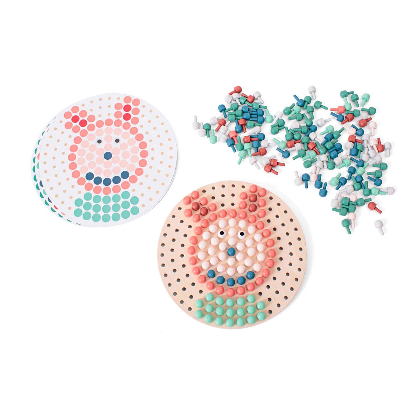 BS Toys houten mozaiek pin board