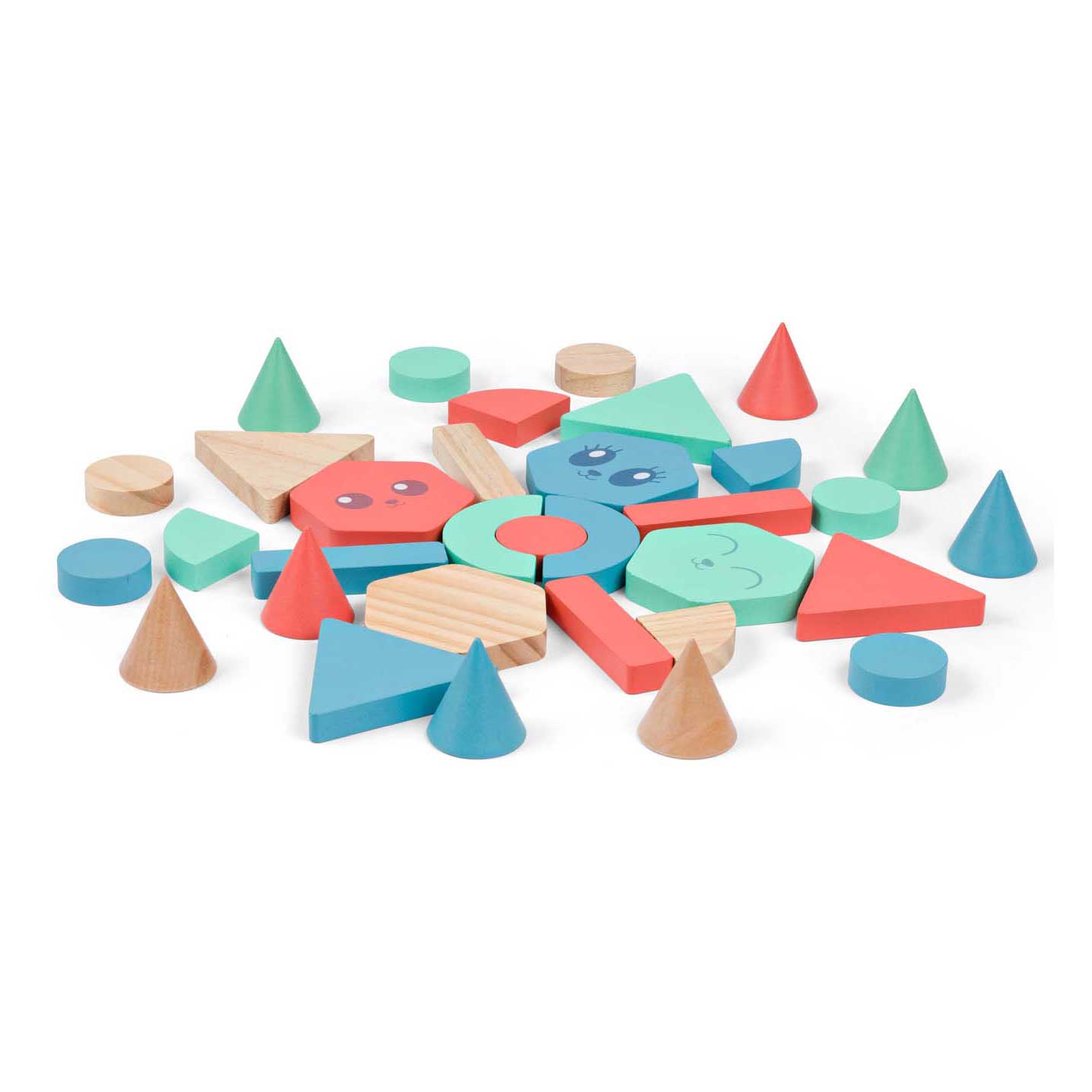 BS Toys houten bouwstenen - 38dlg.