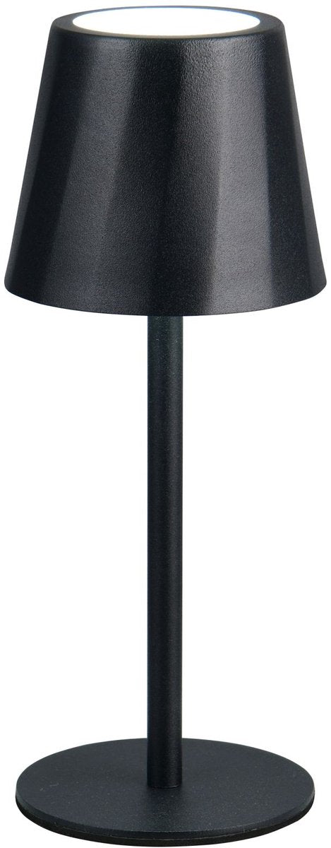 RL LIVE YOUR LIGHT Reality diaz - tafellamp - zwart mat - incl. 1x smd 1,6 w - 4-stappen touch - traploos instelbare lichtkleur - usb-aansluiting - oplaadbaar - snoerloos