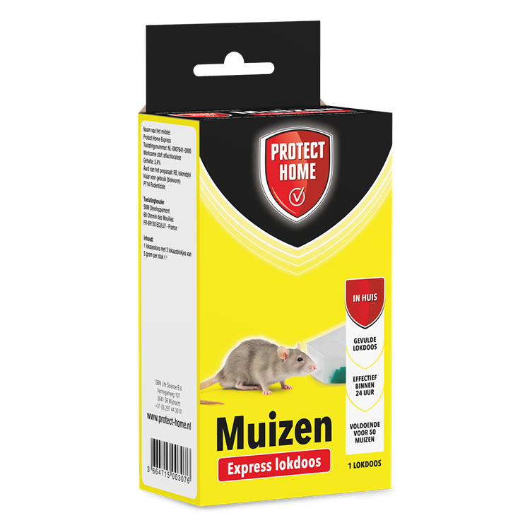 Pro-Tect 1066306 - express muizenmiddel 1 stuk | 2 stuks
