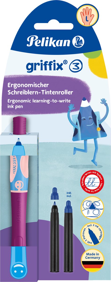 Herlitz Pelikan inktpen griffix - linkshandig - sweet berry