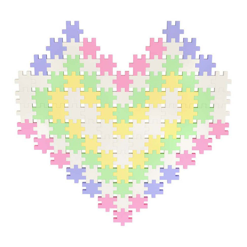 Meli minis pastel bouwblokken, 400dlg.