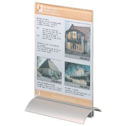 Presentatiestandaard Durable 858819 alu A5 transparant