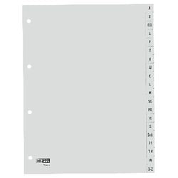 Tabbladen Kangaro PP G420AZ A4 120 micron grijs 20-delig A-Z 4-gaats bedrukt