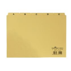 Alfabetische tabbladindex Durable A5 14,8x21cm tab 40mm Geel