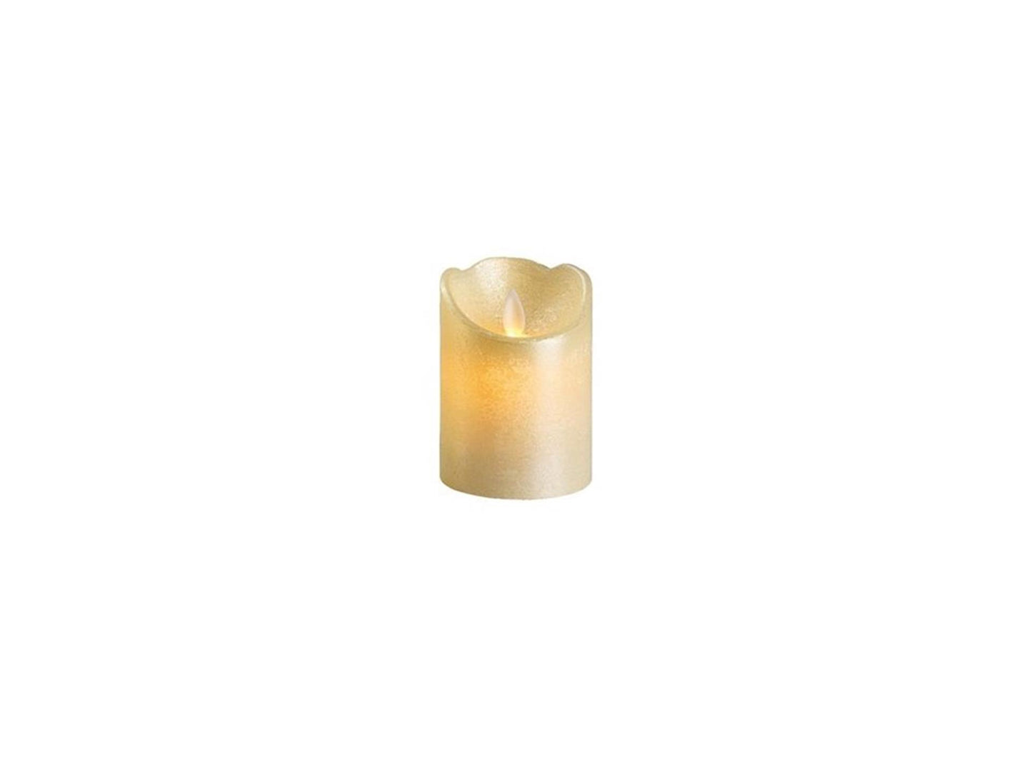 Lumineo Led kaars waving wax 10cm off white