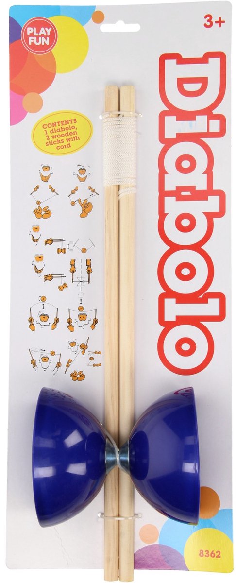 Playfun Diabolo met houten stokken