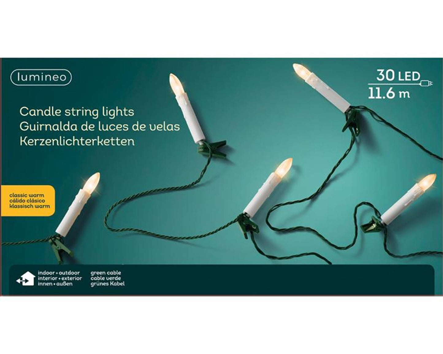 Lumineo Kaarsverlichting 30led classicwarm