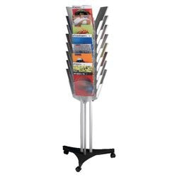 Mobiele folderhouder Carrousel Paperflow 63,6x56x167cm grijs