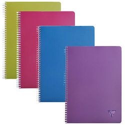 Spiraalschrift Clairefontaine A4 dubbele spiraal assorti