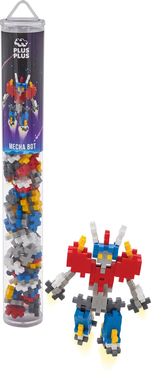 Plus-Plus tube mecha bot 100 delige bouwset - 4270 - bouwspeelgoed - constructiespeelgoed - set met bouwstenen - vanaf 5 jaar