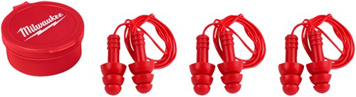 Milwaukee Accessoires herbruikbare oordoppen met koord | 3 stuks - 4932471904