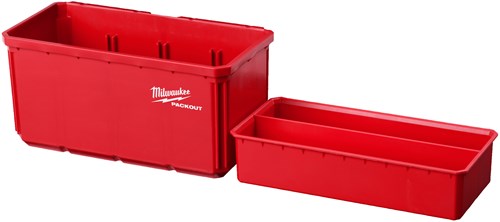 Milwaukee Accessoires packout 10x20 cm bakjes (2 stuks) - 4932480699
