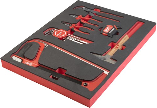 Milwaukee Accessoires foam inlay met diverse handtools (15-delig) - 4932493257
