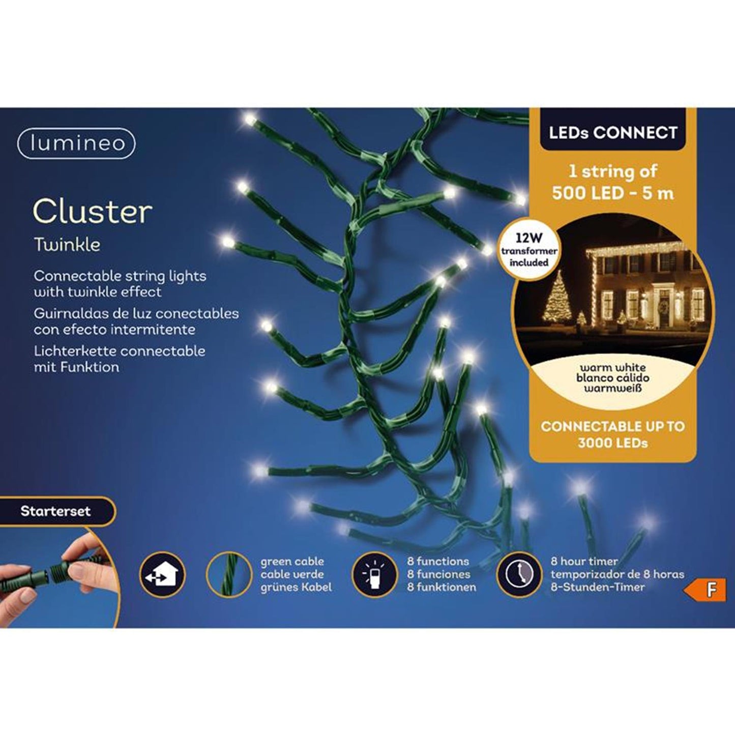 Lumineo Led's connect cluster start warmwit 5m