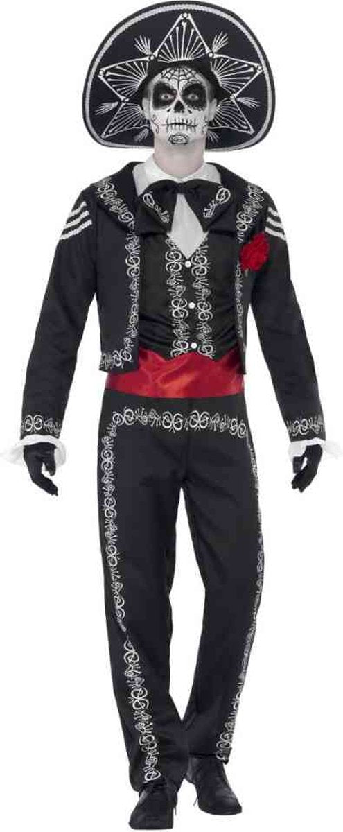 Smiffys Mexicaans kostuum man day of the dead - maat s