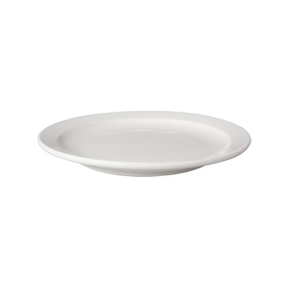 Mammoet Bord wit plat 21 cm smalle rand budgetline (6 stuks)
