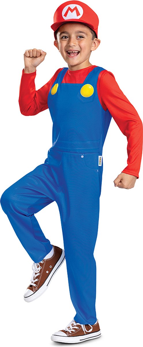 Disguise Nintendo - super mario bros, mario 2024 kostuum value plus, maat m (7-8 jaar), kind