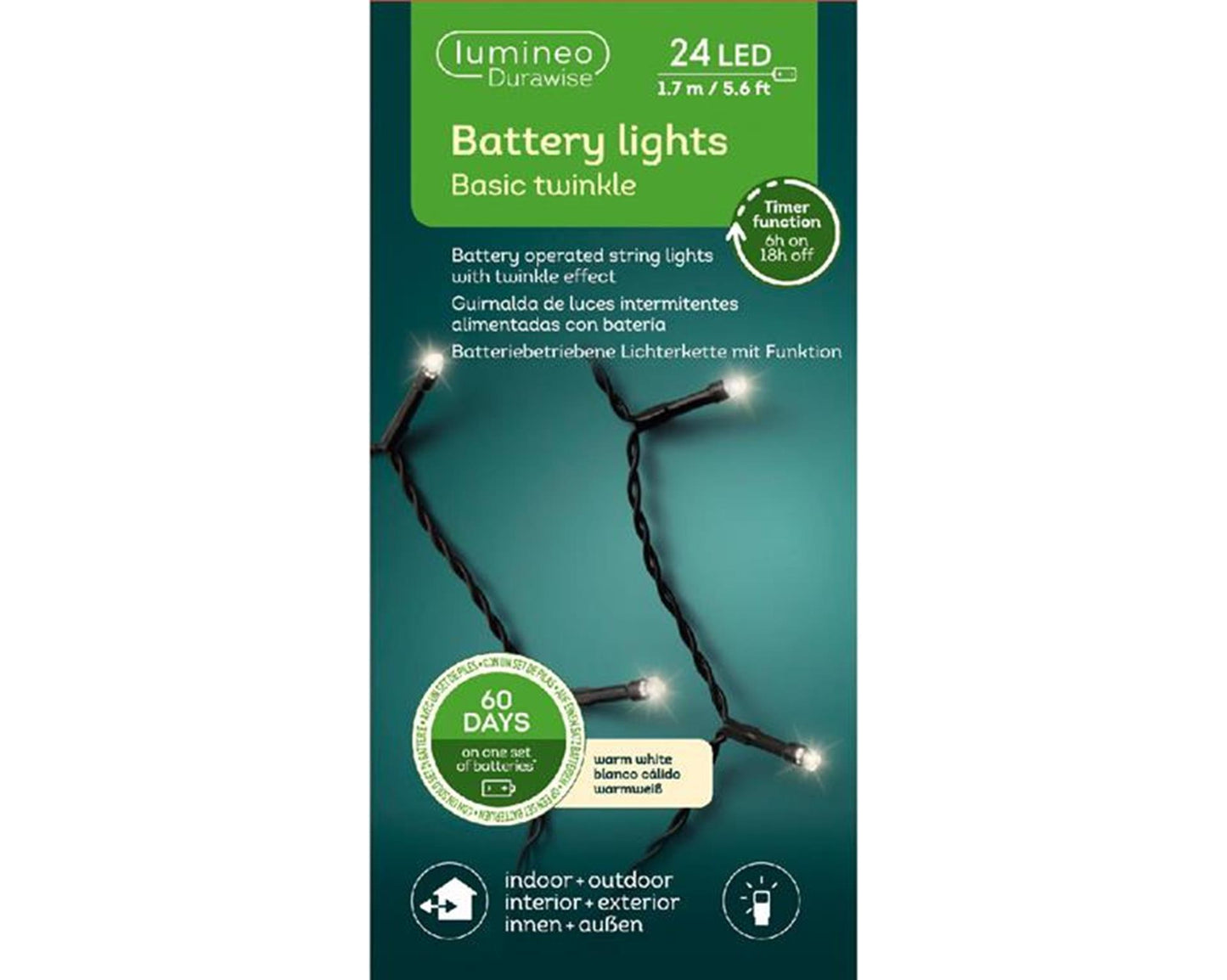 Lumineo Led durawise basic lights 24l warmwit