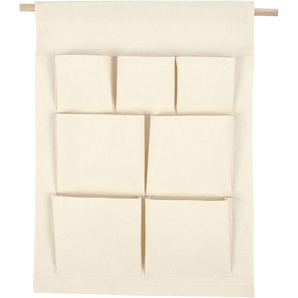 Creativ Company Https: www.cchobby.nl hangende-organiser-h-46-cm-b-34-cm-licht-naturel-1-stuk