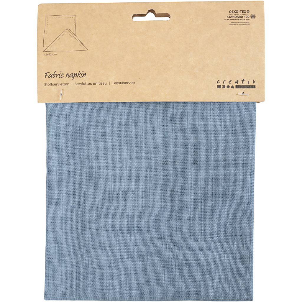 Creativ Company Https: www.cchobby.nl stoffen-servet-afm-42x42-cm-185-gr-pigeon-blue-2-stuk-1-doos