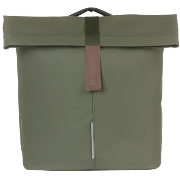 BASIL Dubbele fietstas city mik 28 - 32 liter - moss green
