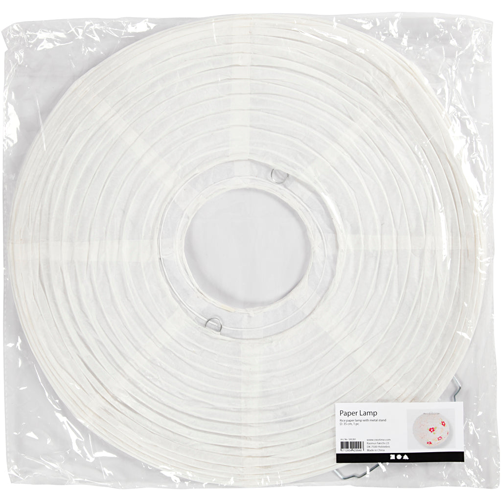 Creativ Company Https: www.cchobby.nl rijstpapier-lamp-rond-d-35-cm-wit-1-stuk