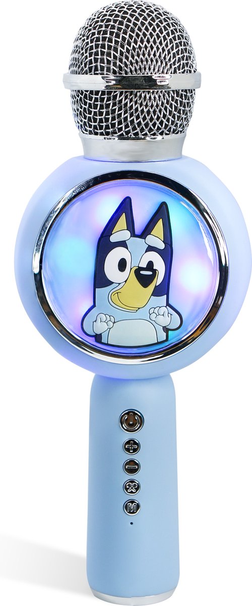 OTL Technologies Bluey - draadloze karaoke microfoon voor kinderen - oplichtend led display - speaker - stemvervorming