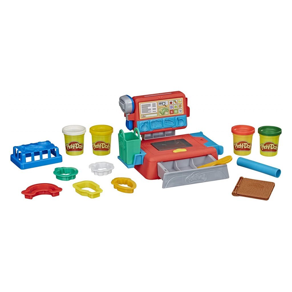 Play-Doh kassa + 4 potjes klei + geluid