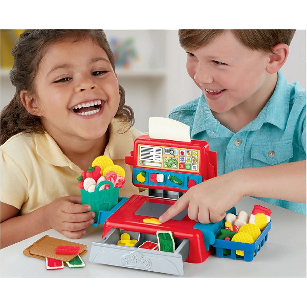 Play-Doh kassa + 4 potjes klei + geluid