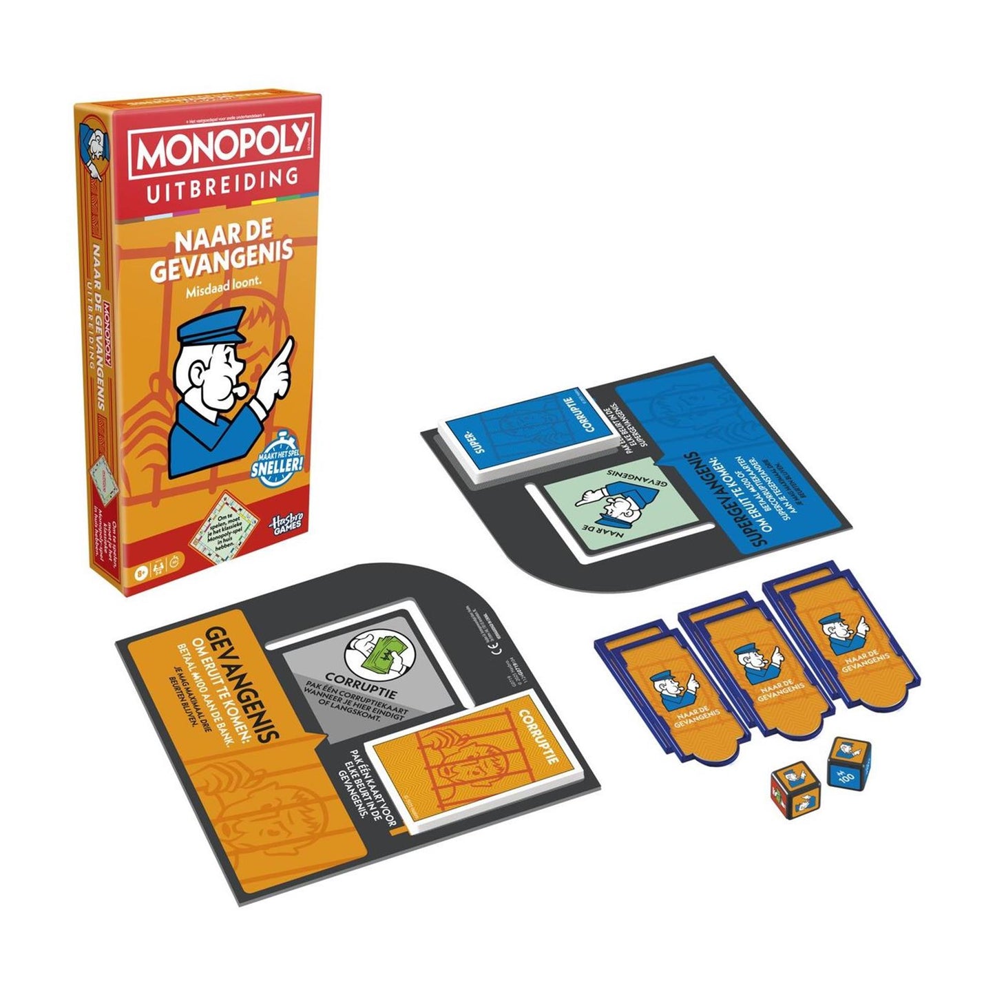 Hasbro Monopoly naar de gevangenis - uitbreiding voor monopoly - gezelschapsspel