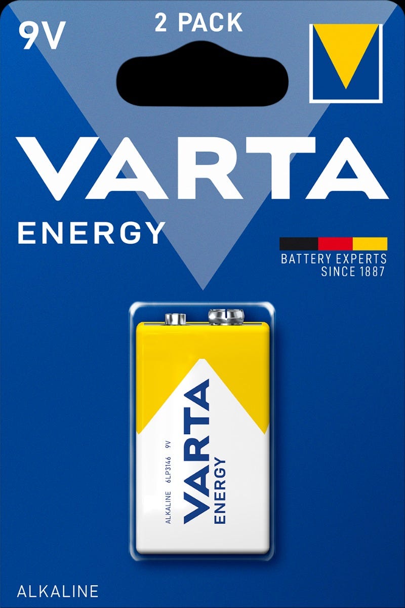 Varta Batterij Energy 9V 6LR61 Blister (1) - 501167