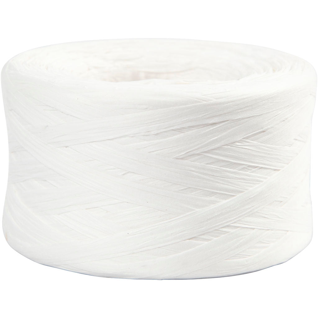Creativ Company Https: www.cchobby.nl papier-raffia-garen-b-7-8-mm-wit-100-m-1-rol