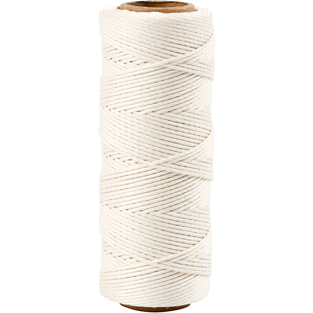 Creativ Company Https: www.cchobby.nl bamboekoord-dikte-1-mm-wit-65-m-1-rol