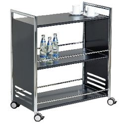 Abi Serveerwagen 3bodems 70x40x84cm zwart