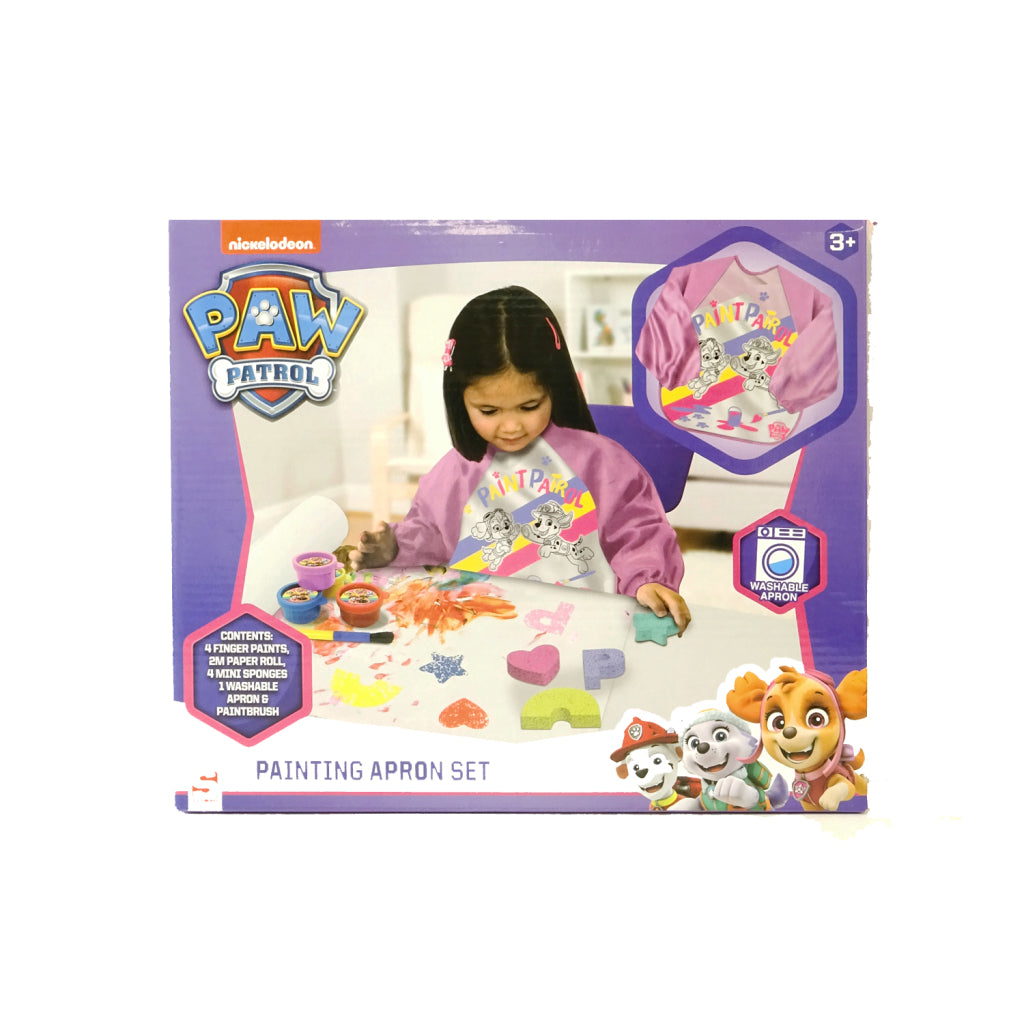 Paw Patrol vingerverfset met schort roze
