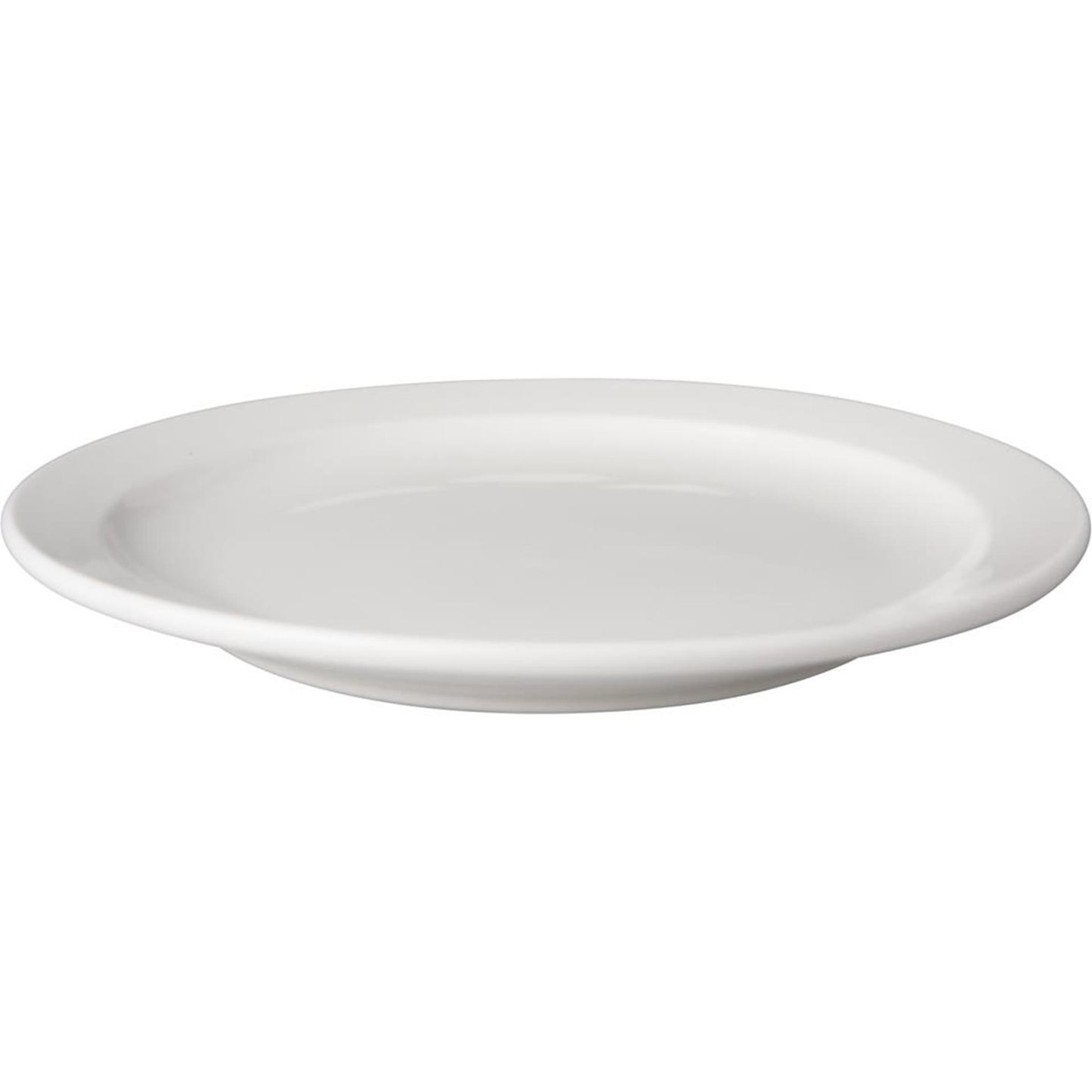 Mammoet bord smalle rand budgetline porselein wit 21cm (set van 6)