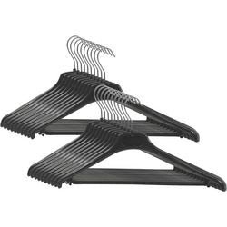 Kledinghangers PMBASICPL Alba kunststof 45x23cm zwart 20 stuks