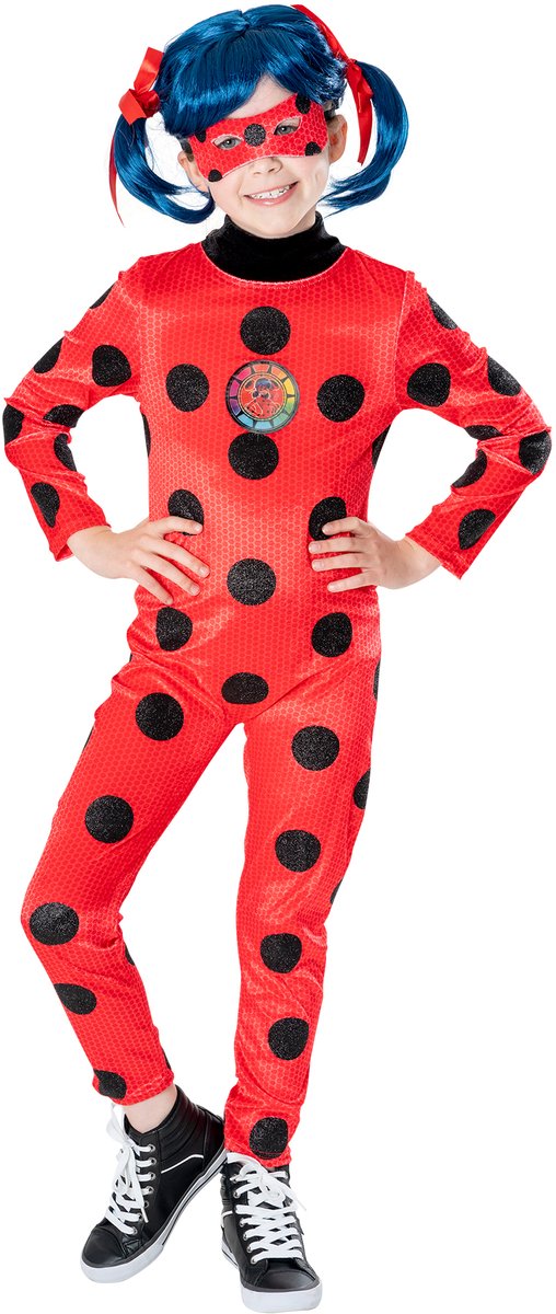 Rubies - miraculous ladybug deluxe met pruik (3-4 jaar)