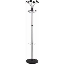 Abi Kapstok chromy alba hout plastic stevige voet parapluhouder