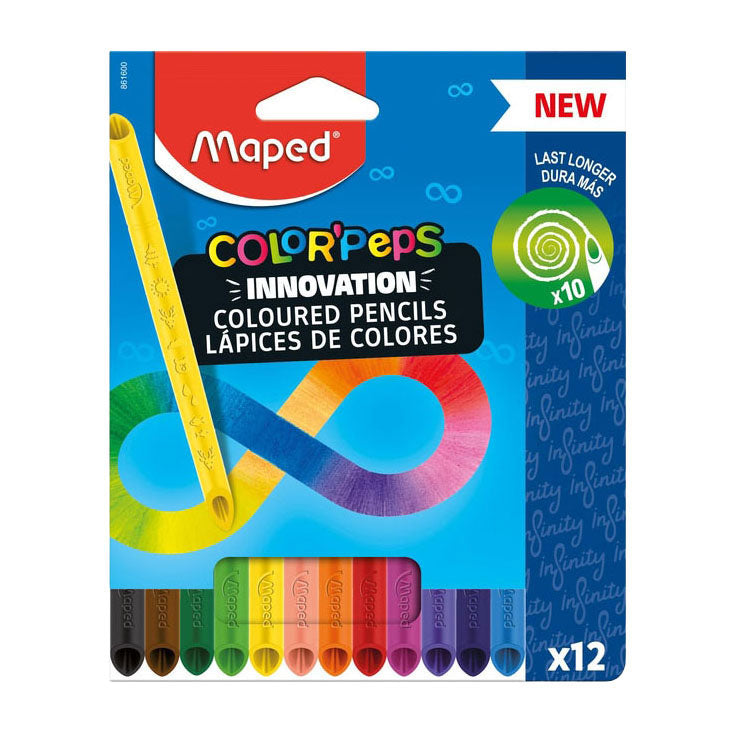 Quantore Kleurpotlood maped color peps infinity set 12 kleuren