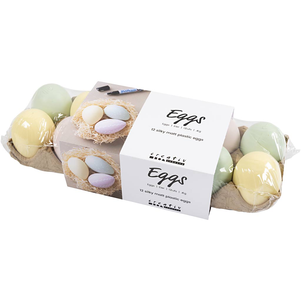 Creativ Company Https: www.cchobby.nl eieren-h-6-cm-pastelkleuren-12-stuk-1-doos